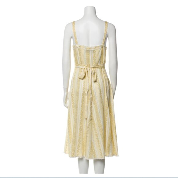 Reformation Clara Yellow Floral Midi Dress size medium - Picture 4 of 6